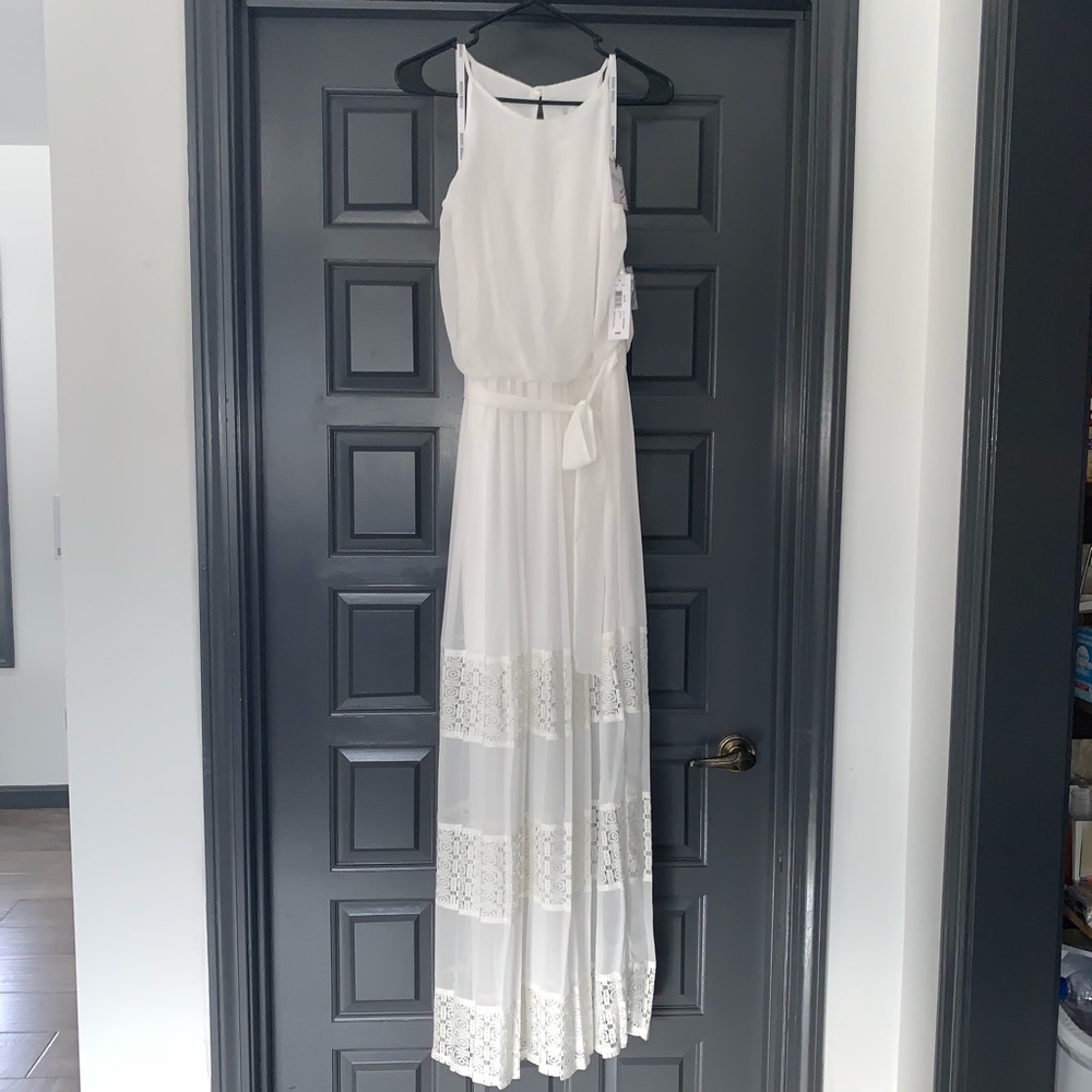 White maxi dress sz2 BNWT